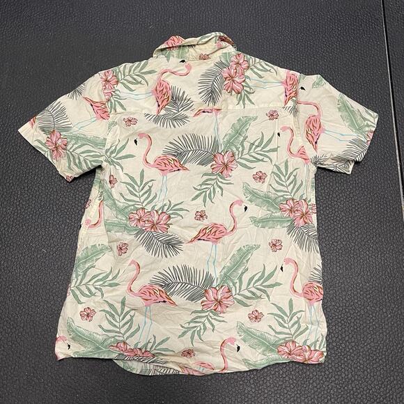 VSTR Hawaian Flamingo Print Men's Shirt M - Picture 4 of 4